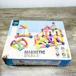 Magnetic Balls and Rods Set,Magnetic Building Blocks Montessori Magnet Toys‎